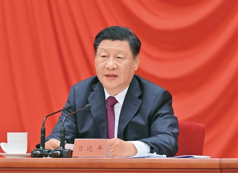 2022年5月10日，庆祝中国共产主义青年团成立100周年大会在北京人民大会堂隆重举行。中共中央总书记、国家主席、中央军委主席习近平在大会上发表重要讲话。 新华社记者 岳月伟/摄